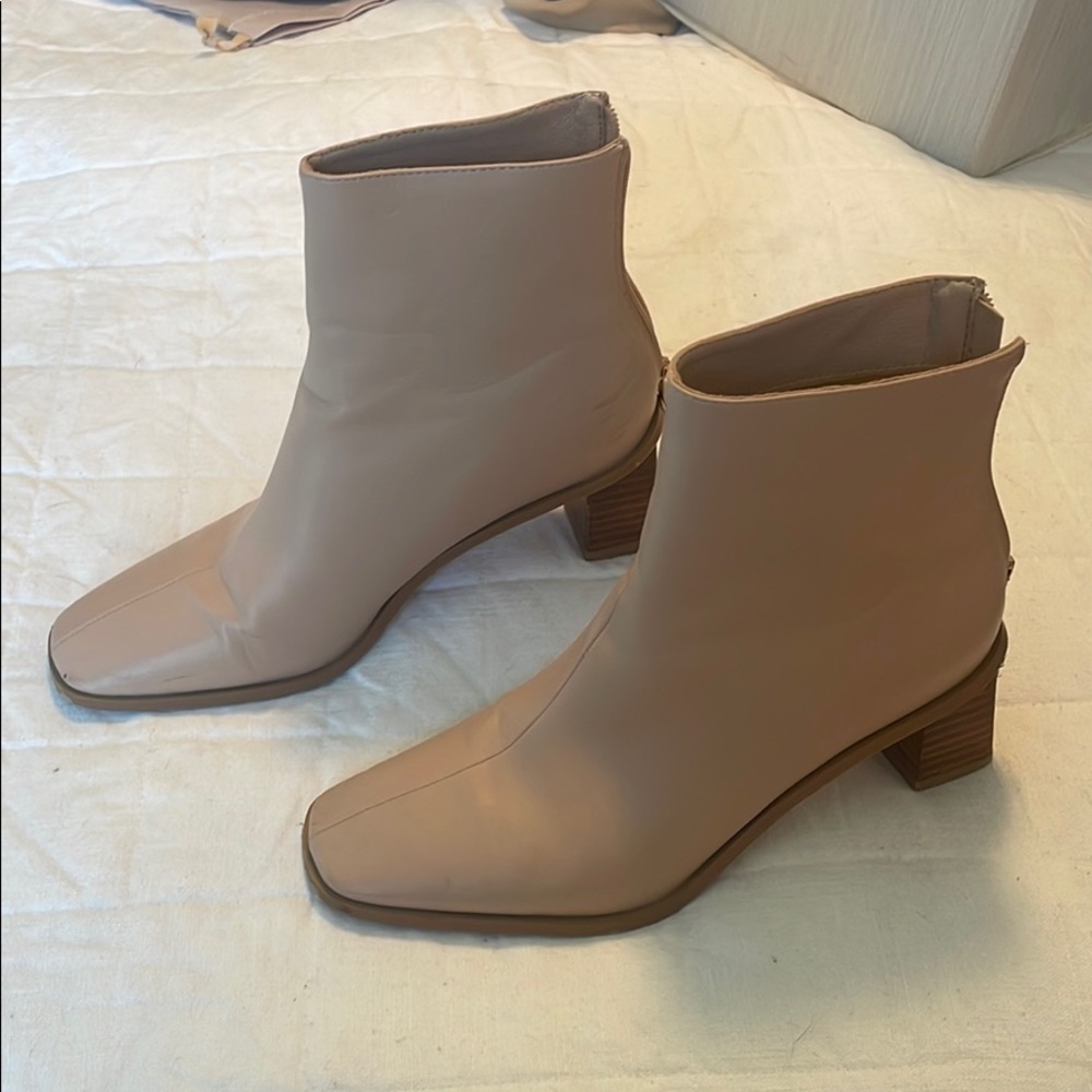 Billini square toe tan boot